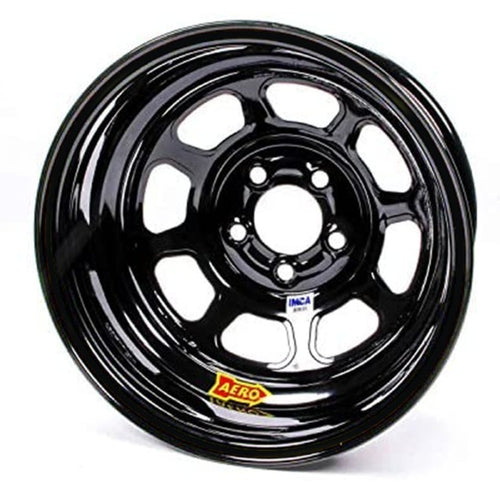 Aero Race Wheels 52-185020 15x8 Inch Steel Wheel with Black Powder Coat Finish and 5x5 Inch Bolt Pattern