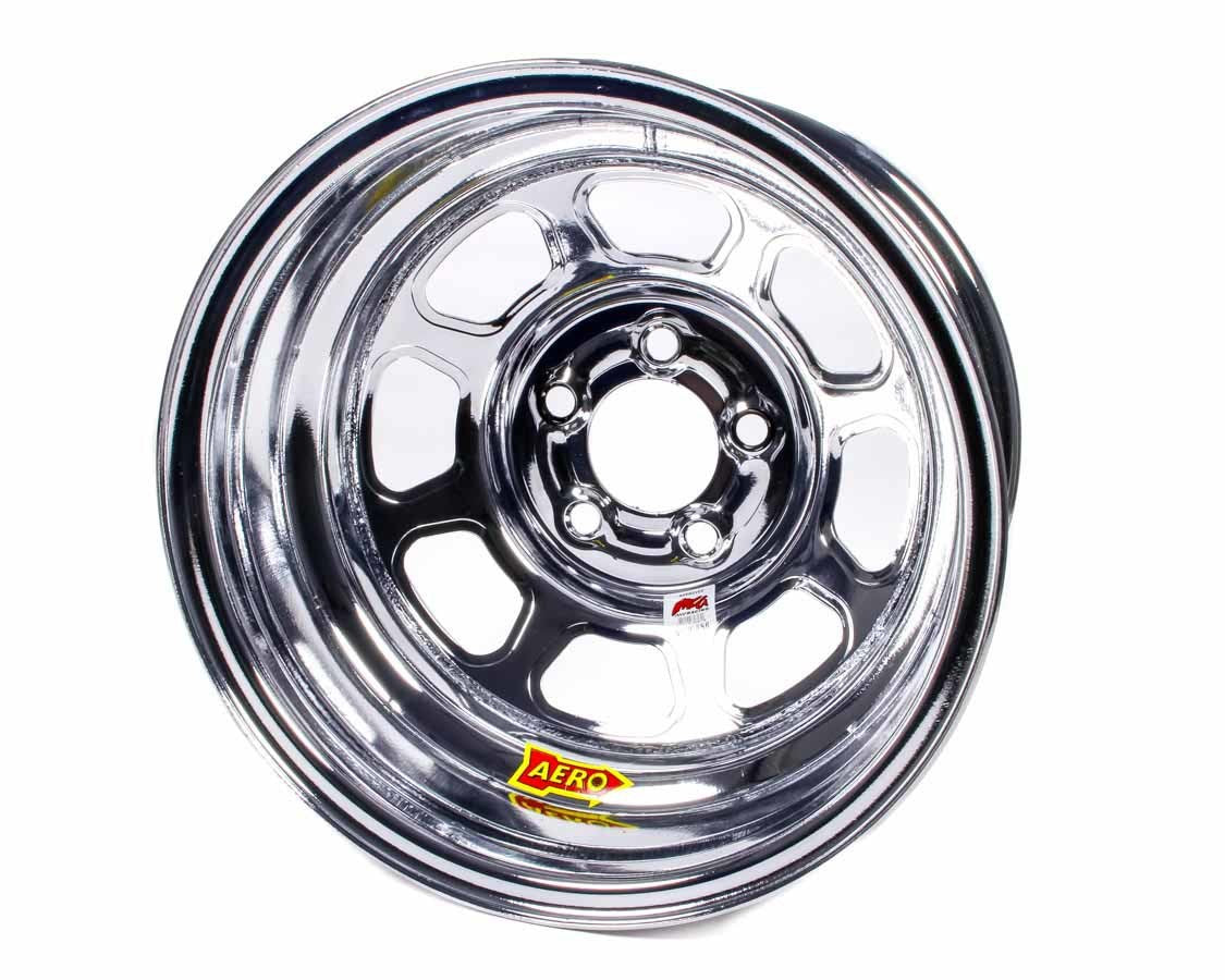 AERO RACE WHEELS 52-284710 15x8 Inch Steel Chrome Wheel with 1 Inch Backspace and 5x4.75 Bolt Pattern