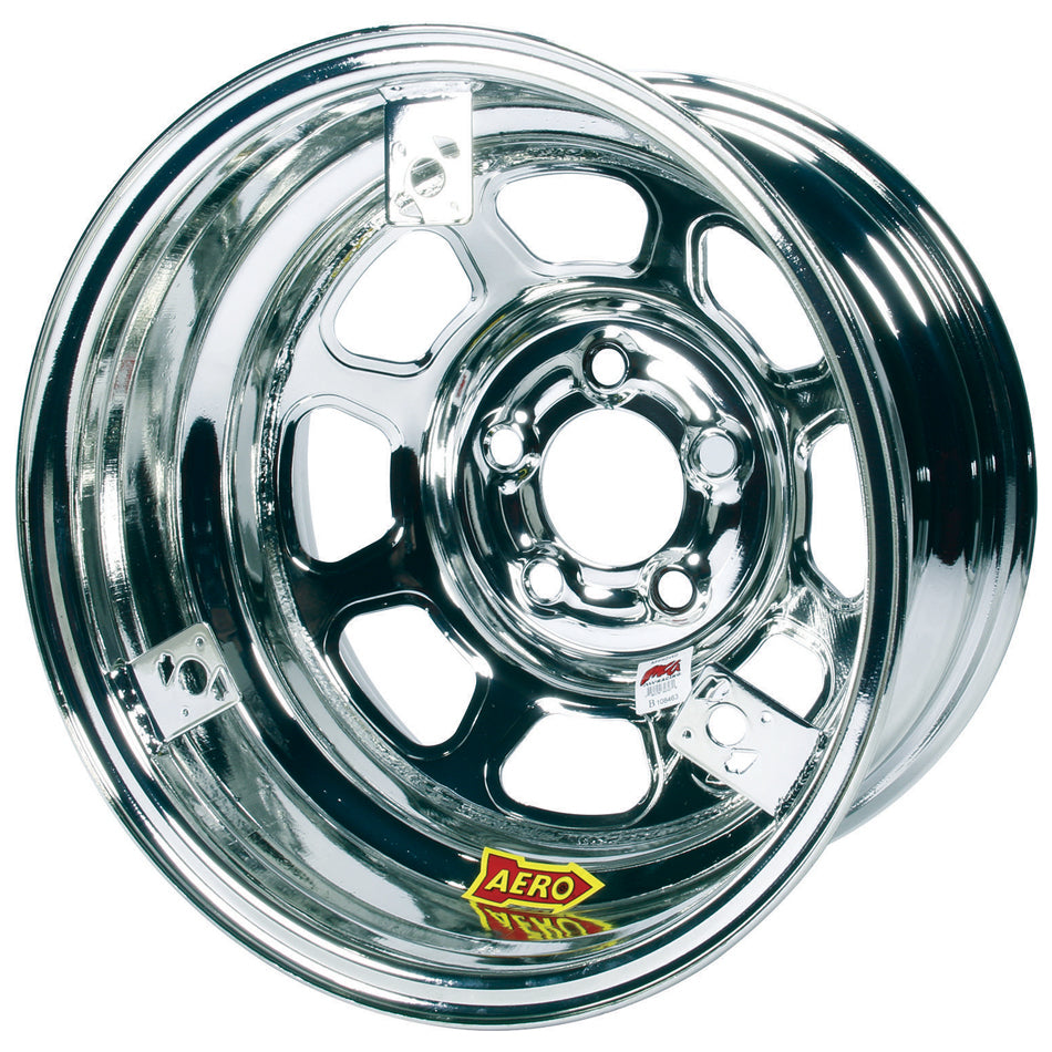Aero Race Wheels 52-285020T3 15x8 Inch Steel Chrome Wheel with 2 Inch Backspace and 5x5 Bolt Pattern