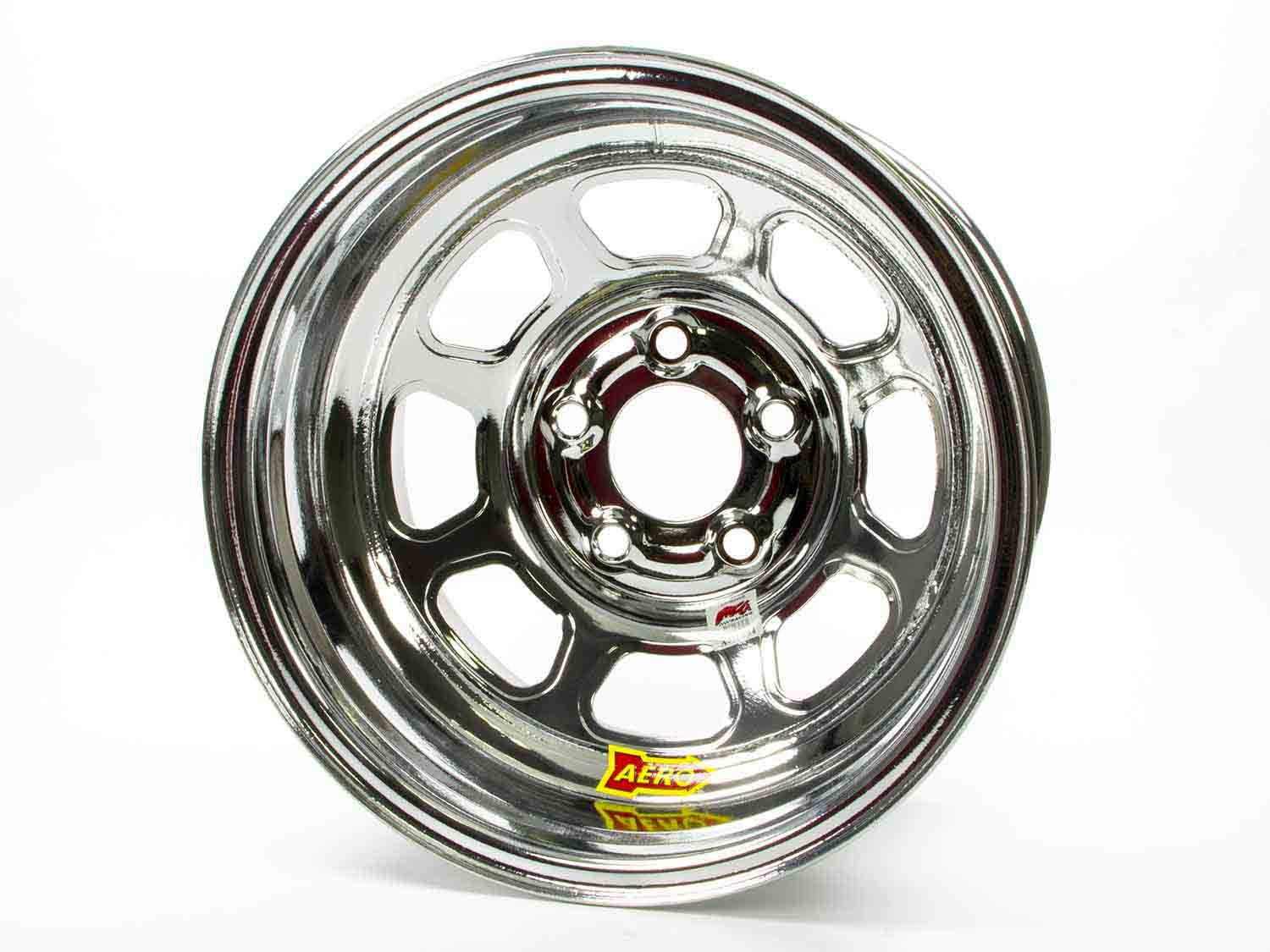 AERO RACE WHEELS 52-285030 15x8 Inch Chrome Steel Wheel with 3-Inch Backspace and 5x5 Bolt Pattern