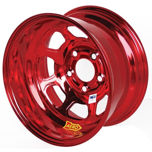 Aero Race Wheels 52-985030RED 15x8 Inch Steel Wheel with Red Chrome Finish and 5x5 Bolt Pattern
