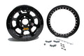 Aero Race Wheels 53-185040-BLKRING 15x8 Inch Beadlock Steel Wheel with Black Powder Coat Finish
