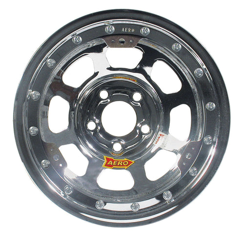AERO RACE WHEELS 53-284720 15x8 Beadlock Steel Wheel with Chrome Finish