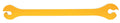 AERO RACE WHEELS 54-500005 Rim Wrench for Straightening Outer Edges, Steel, Yellow Powder Coat