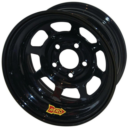 Aero Race Wheels 56-185020 15x8 Inch Steel Wheel with Black Powder Coat Finish and 5x5.00 Bolt Pattern
