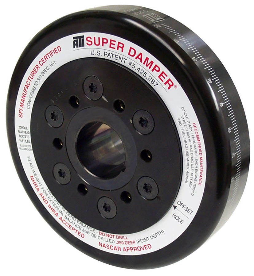 ATI Performance BBM 7-inch Harmonic Damper for Mopar B and RB Series Engines, 426 Hemi, Black Oxide Steel