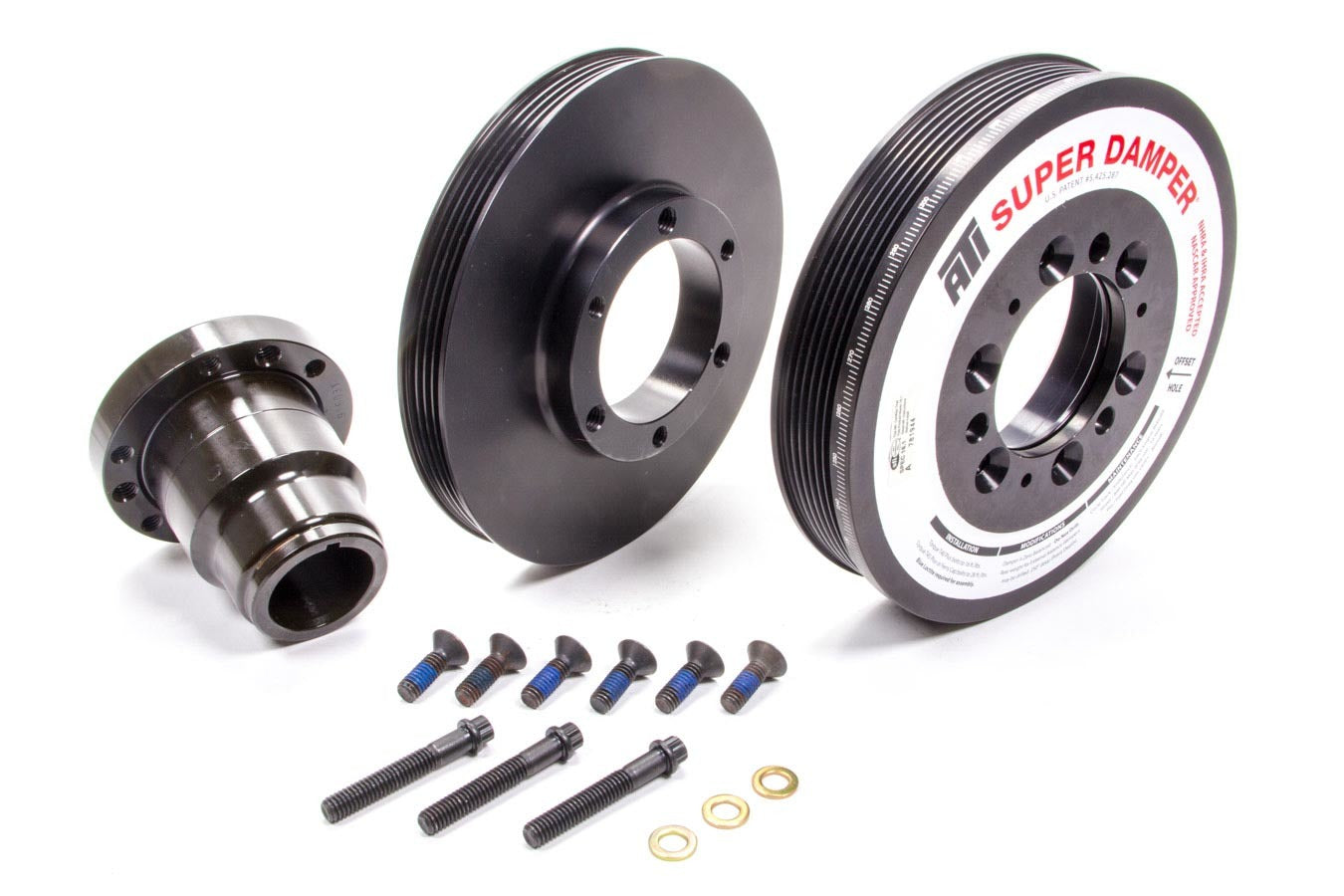 ATI Performance LS1 Harmonic Damper 7.48 Inch Serpentine Super Damper with Internal Balance and AC Pulley