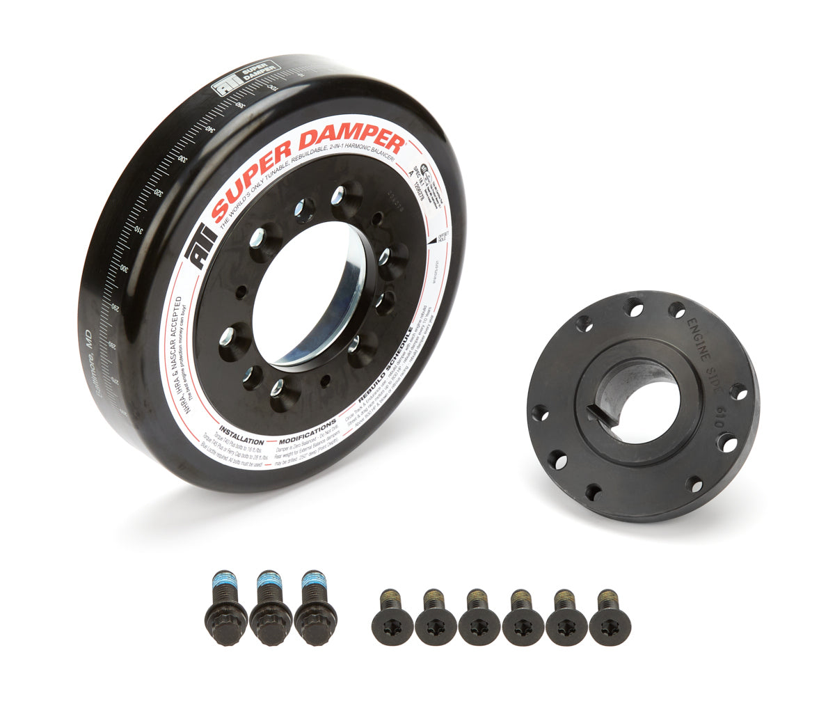 ATI Performance BBF 917620 Harmonic Damper for Big Block Ford, 7.074 Inch OD, Steel, Black Oxide, Internal Balance