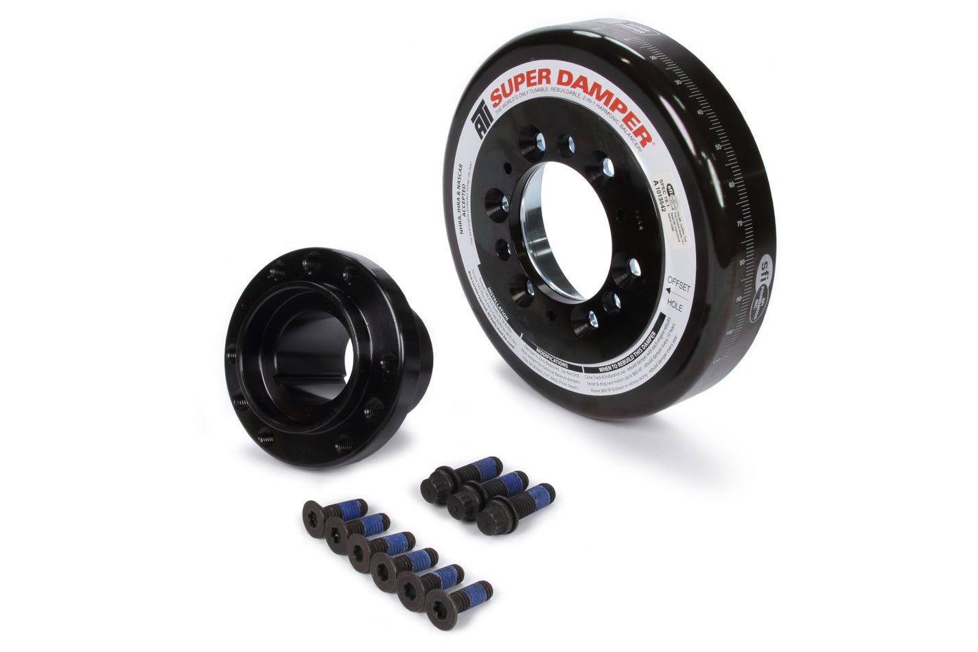 ATI Performance SBC 917783K Harmonic Damper for Small Block Chevy 7.074 Inch OD Steel Black SFI 18.1