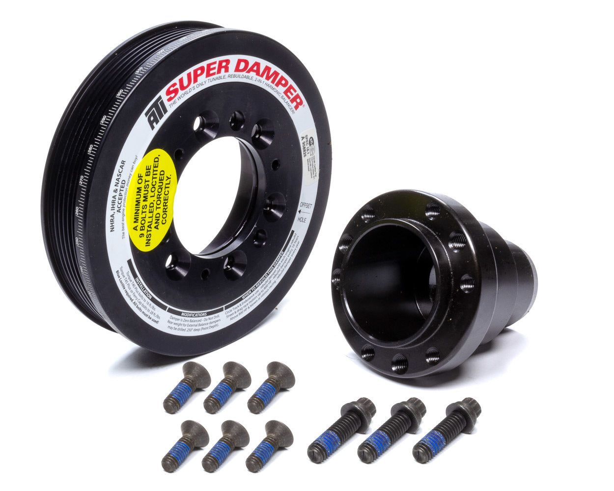 ATI Performance 918459 Harmonic Balancer Shell for 5.7 Hemi Engines, Aluminum, Black Finish, SFI 18.1 Compliant