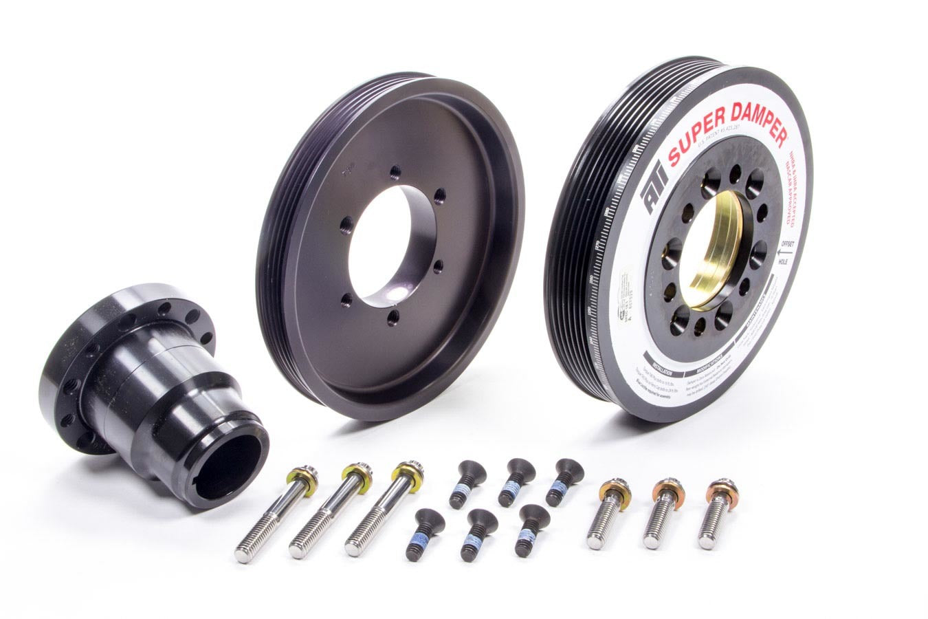 ATI Performance LS1/LS2 7.425-Inch Supercharged Super Damper Harmonic Balancer with Steel Construction and Black Oxide Finish