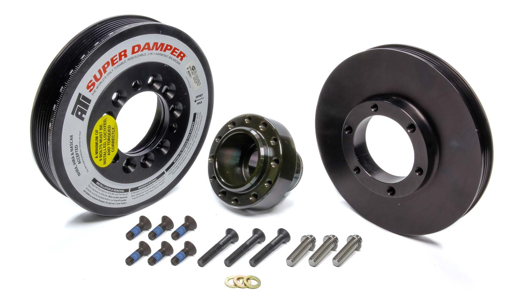 ATI Performance Harmonic Damper for GM LS-Series Engines, SFI 18.1 Certified, 7.48 Inch OD, Aluminum and Steel Construction