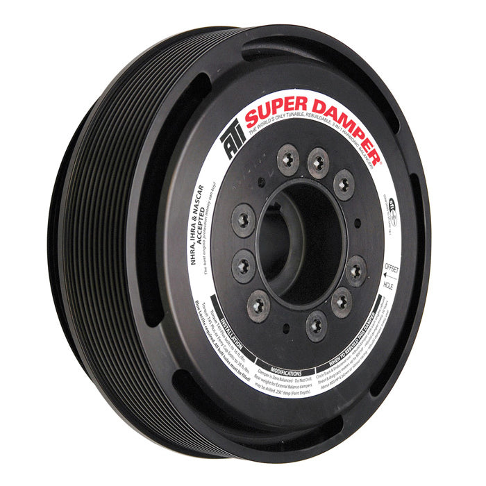 ATI Performance SBC SFI Harmonic Damper Part Number 918873E, 7.425 Inch Diameter, Internal Balance, Steel Construction