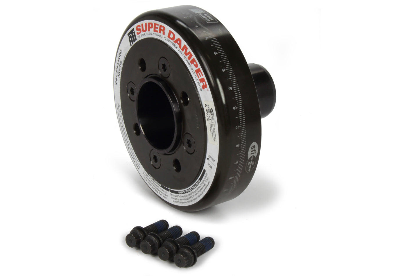 ATI Performance SBF 918921 Harmonic Damper for Small Block Ford, 6.325 Inch OD, Steel, Black Oxide, Internal Balance