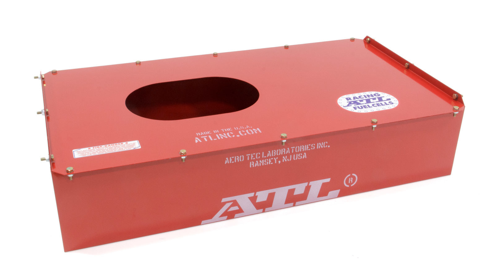 ATL Fuel Cells CN-UN-012 Steel 17-Gallon Vertical Edge Fuel Cell with Red Powder Coat Finish