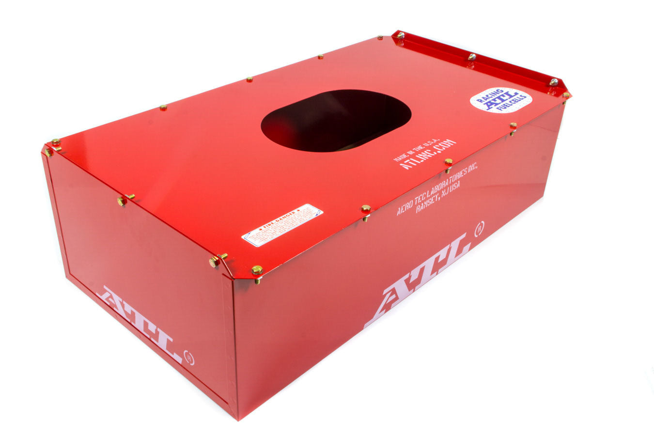 ATL Fuel Cells CN-UN-022 Steel Fuel Cell Can, 22 Gallon Capacity, Vertical Edge Design, Red Powder Coated Steel