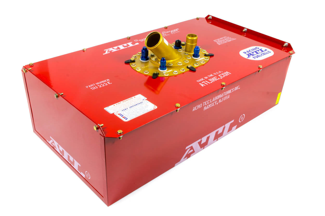 ATL Fuel Cells DC-UN-206 Super Cell 200 Fuel Cell 22 Gallon FIA FT3.5 with Steel Construction and Red Powder Coat Finish