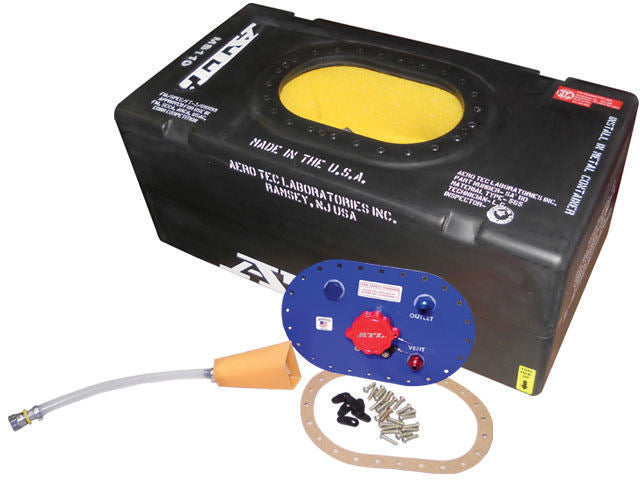 ATL Fuel Cells SA-AA-050 10-Gallon Saver Cell FIA FT3 with Foam and 6 AN Outlet, Black Plastic Tank
