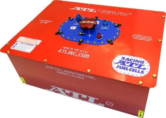 ATL Fuel Cells SC-AA-070 15 Gallon Sports Fuel Cell with Foam, Steel Construction, Red Powder Coat Finish