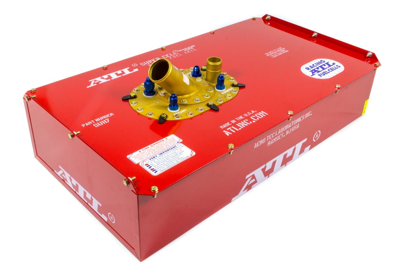 ATL Fuel Cells SU117-FV 17 Gallon Super Cell Fuel Tank with 8 AN Outlet and Steel Construction