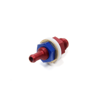 ATL Fuel Cells TF-AA-602 Bulkhead Fitting 6AN Male to 5/16 Inch Hose Barb Aluminum Red Anodized