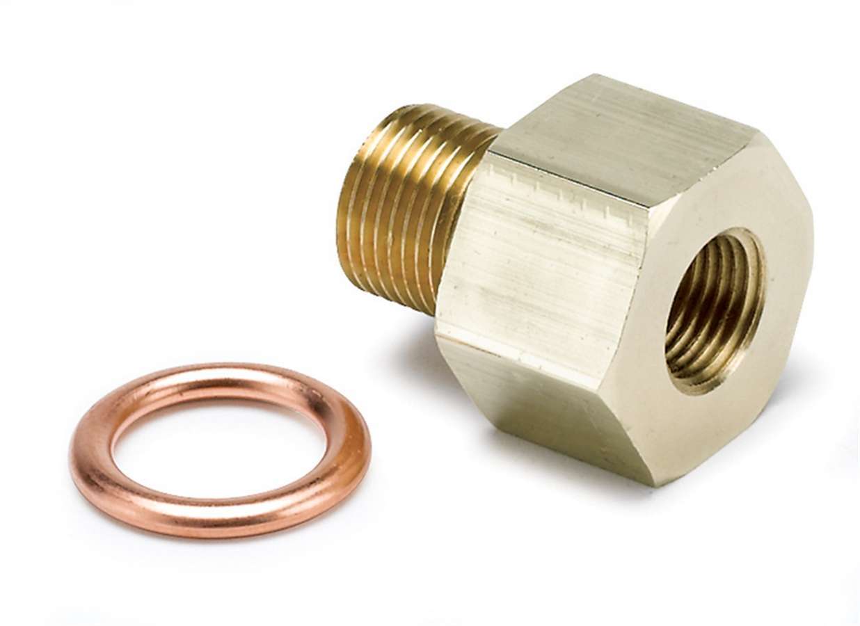 Autometer 2266 1/8 Inch NPT Female to M12x1.00 Male Brass Adapter for Oil Pressure Gauges