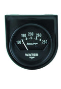 Autometer 2361 Mechanical Water Temperature Gauge, 130-280°F, Analog, Short Sweep, 2-1/16 Inch Diameter, Panel Mount, Black Face
