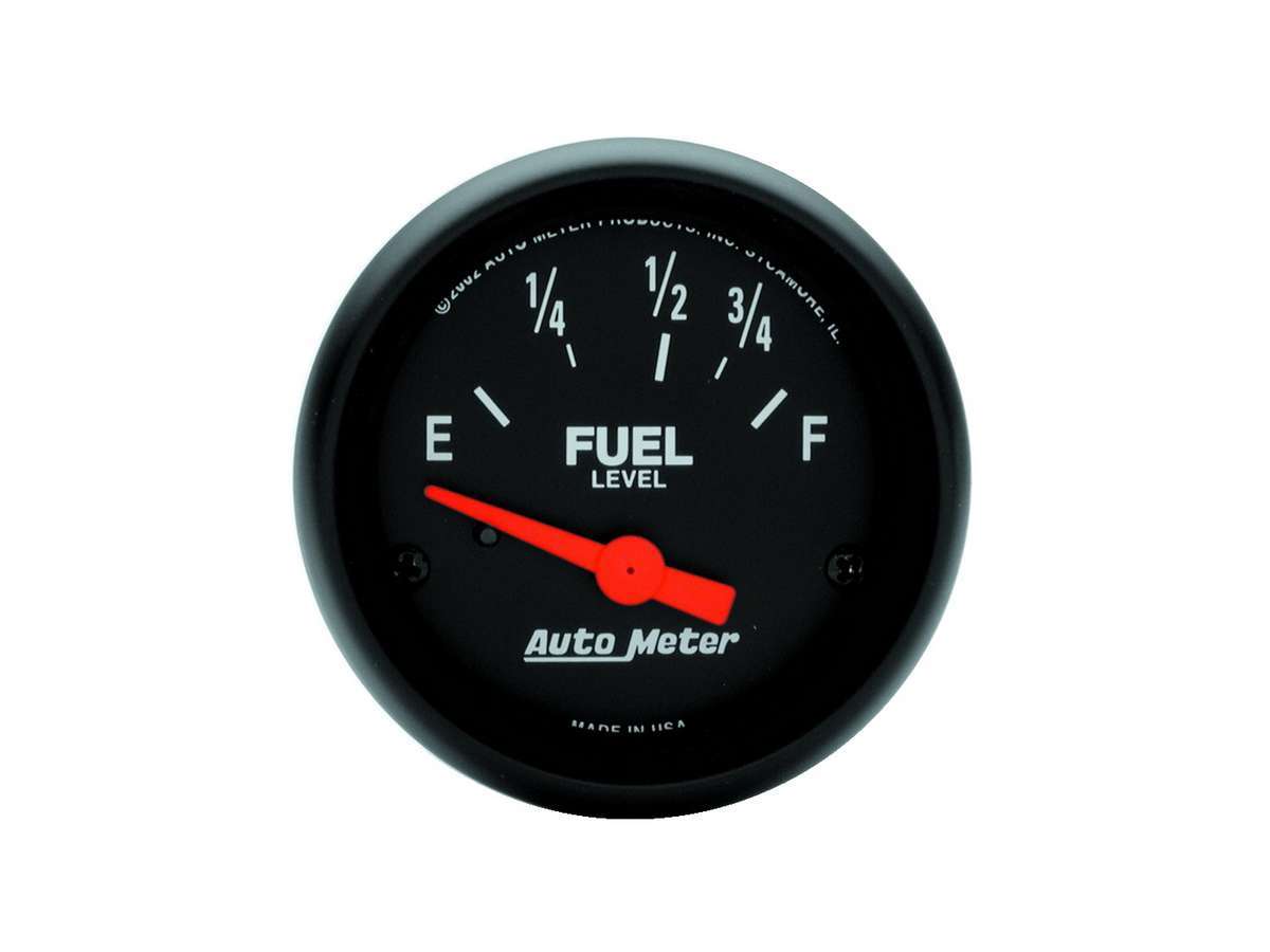 Autometer 2642 Fuel Level Gauge for Automotive and Truck Applications, 73-10 Ohm, Analog, Short Sweep, 2-1/16 Inch Diameter, Black Face