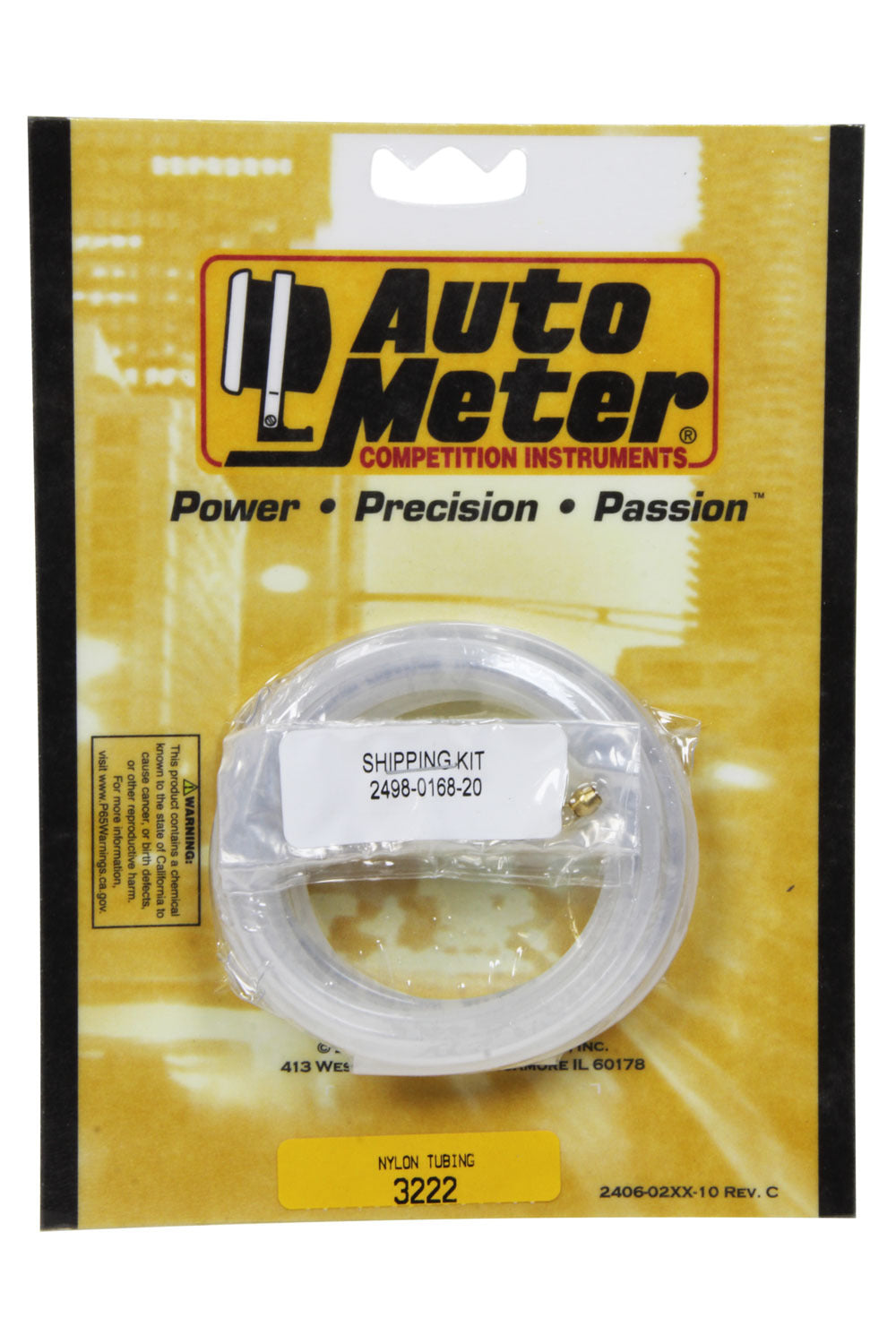 Autometer 3222 Gauge Line Kit with 1/8 Inch Diameter Nylon Tubing, 10 Feet Length, Ferrules Included