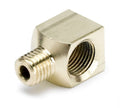 Autometer 3272 Right Angle Brass Adapter for Mechanical Pressure and Vacuum Gauges, 1/8 in NPT Female to 1/8 in Compression Male