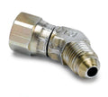 Autometer 3273 - 4AN 45 Degree Swivel Fitting with Steel Construction and Zinc Coating