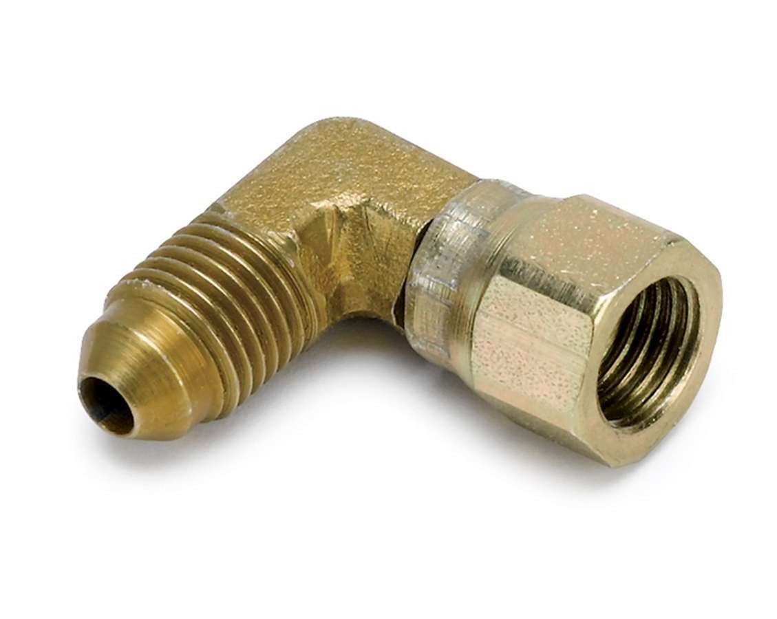 Autometer 3274 -4AN 90 Degree Swivel Fitting for Fuel and Hydraulic Lines, Steel with Zinc Coating