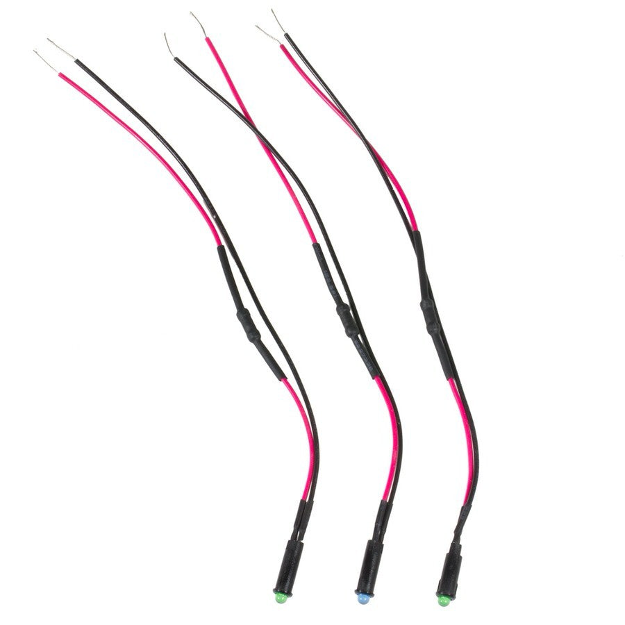 Autometer LED Light Kit Part 3283 with Two Green and One Blue Indicator Lights