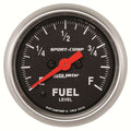 Autometer 3310 Sport-Comp Fuel Level Gauge 0-280 Ohm Electric Analog 2-1/16 Inch Black Face