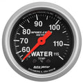 Autometer 3332-M Sport-Comp Water Temperature Gauge, 50-115°C, Mechanical, 2-1/16 Inch Diameter, Black Face