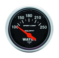 Autometer 3337 Water Temperature Gauge 2-1/16 Inch Black Face Electric Analog Short Sweep