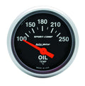 Autometer 3347 Oil Temperature Gauge, 2-1/16 Inch, Sport Comp Series, Electric, Analog, Short Sweep, Black Face