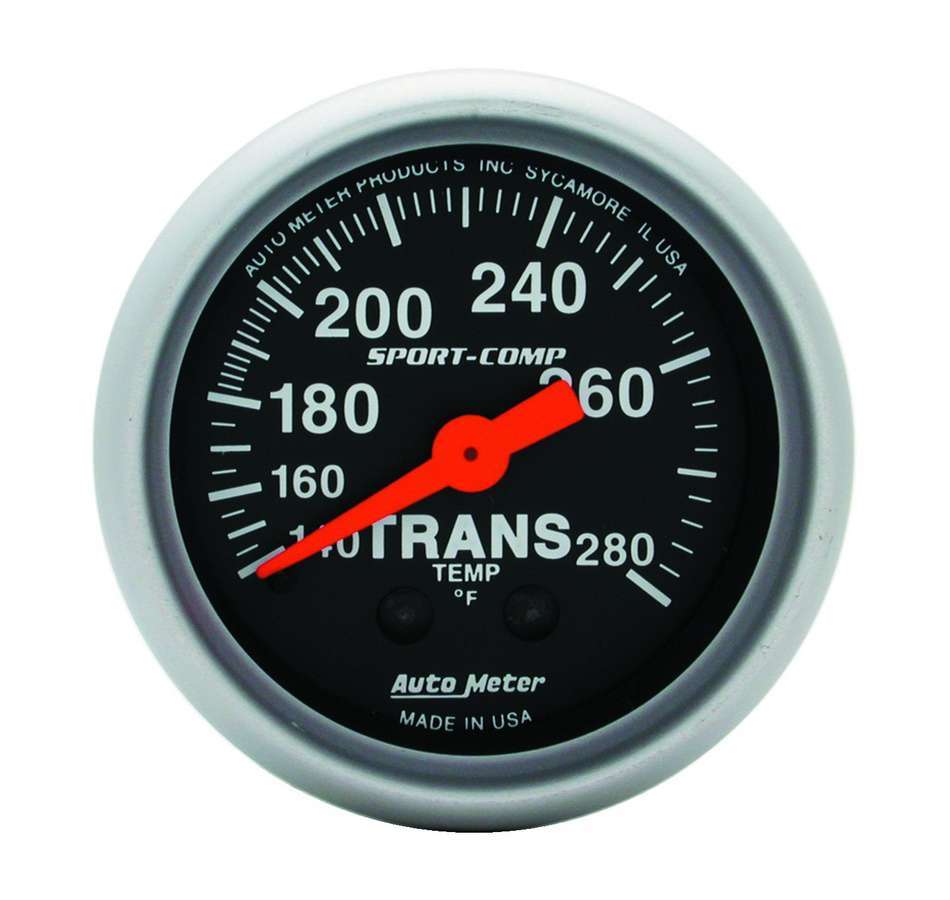 Autometer 3351 Sport-Comp Transmission Temperature Gauge 140-280°F Mechanical Analog