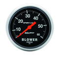 Autometer 3402 Sport-Comp Blower Pressure Gauge, 0-60 psi Mechanical Analog, 2 5/8 Inch Diameter, Black Face