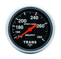Autometer Transmission Temperature Gauge 3451, 140–280°F, Mechanical, Analog, Full Sweep, 2-5/8 Inch Diameter, Black Face