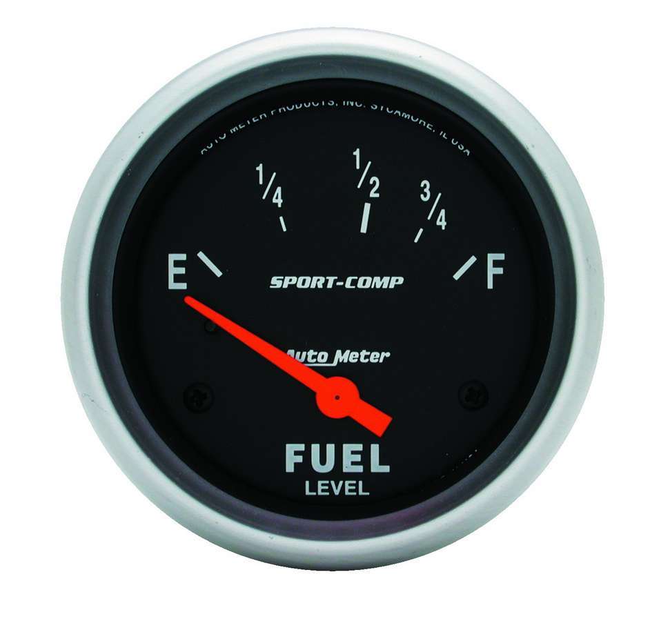 Autometer AMC/SW Fuel Level Gauge 240-33 Ohm Electric Analog with Short Sweep and Black Face