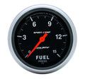 Autometer Sport-Comp 3561 Fuel Pressure Gauge 0-15 PSI Electric Analog 2-5/8 Inch Black Face