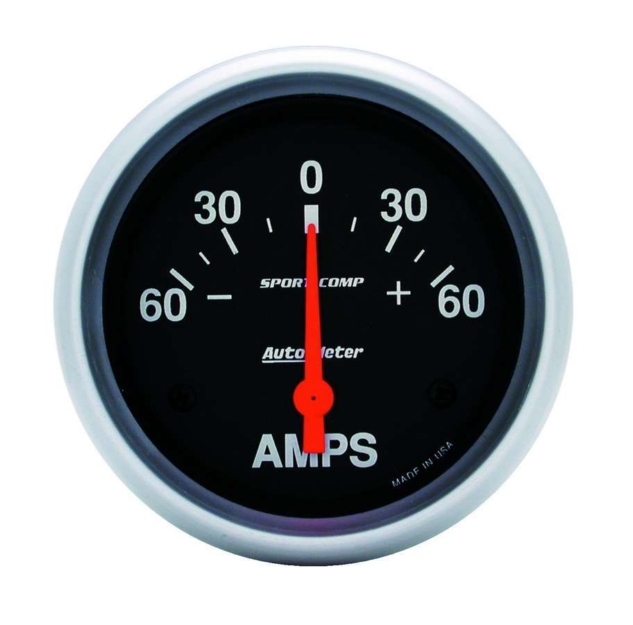 Autometer 3586 Sport-Comp 60-0-60 Amp Analog Ammeter Gauge