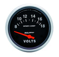 Autometer 3592 Sport-Comp 8-18 Volt Analog Volt Meter Gauge with Short Sweep and 2-5/8 Inch Diameter