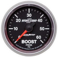 Autometer 3605 Sport-Comp II Mechanical Boost Gauge 0-60 psi, 2-1/16 Inch Black Face