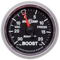 Autometer 3607 Sport-Comp II Boost Gauge 2-1/16 Inch Mechanical Analog 30 in Hg to 20 psi Black Face