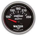 Autometer 3637 Sport-Comp II Water Temperature Gauge 100-250°F, 2-1/16 Inch Diameter, Analog Electric Short Sweep