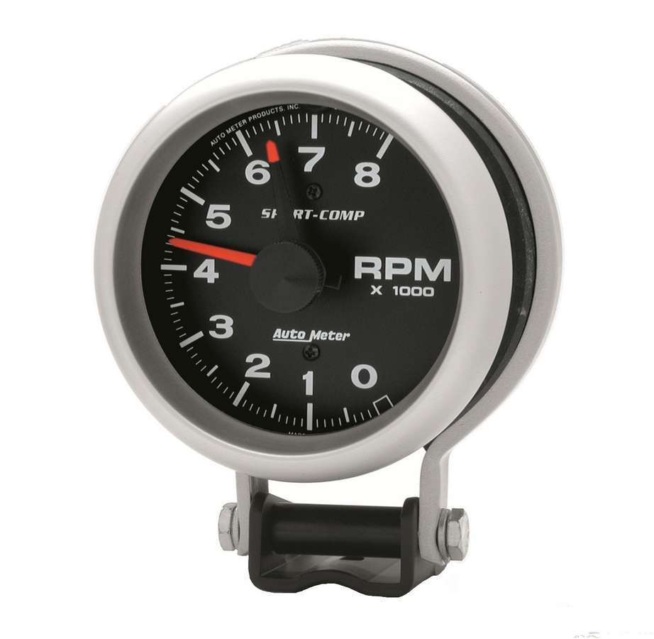 Autometer 3780 Sport-Comp 8000 RPM Electric Analog Tachometer with 3-3/4 Inch Diameter and Black Face