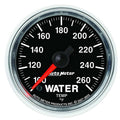 Autometer 3855 GS Water Temperature Gauge 2-1/16 Inch Black Face Electric Analog
