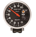 Autometer 3903 Sport-Comp 10,000 RPM Electric Tachometer with Shift Light and Black Face